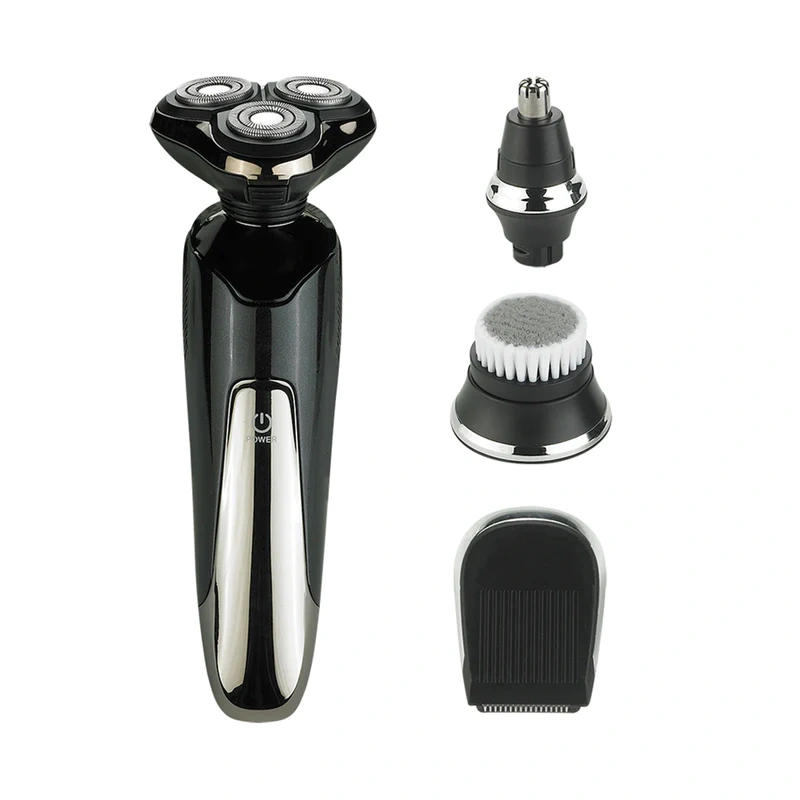 Kit Barba 3-in-1: Rasatura Perfetta, Impermeabile & Ricarica USB. RSM-1505: Il Tuo Look Sempre al Top!