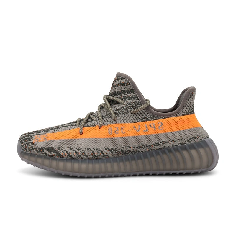 Adult Boost Shoes Premium Trainers Workout Sneakers 350V | Grey & Orange
